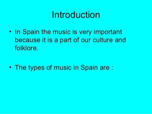 Types of spanish music
